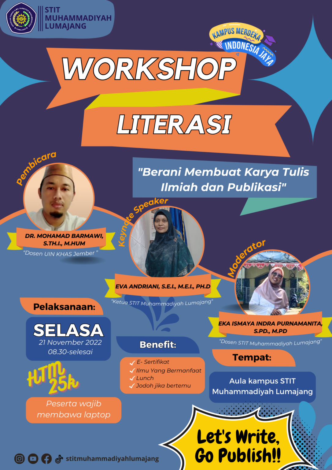 Workshop Literasi Berani Membuat Karya Tulis Ilmiah dan Publikasi