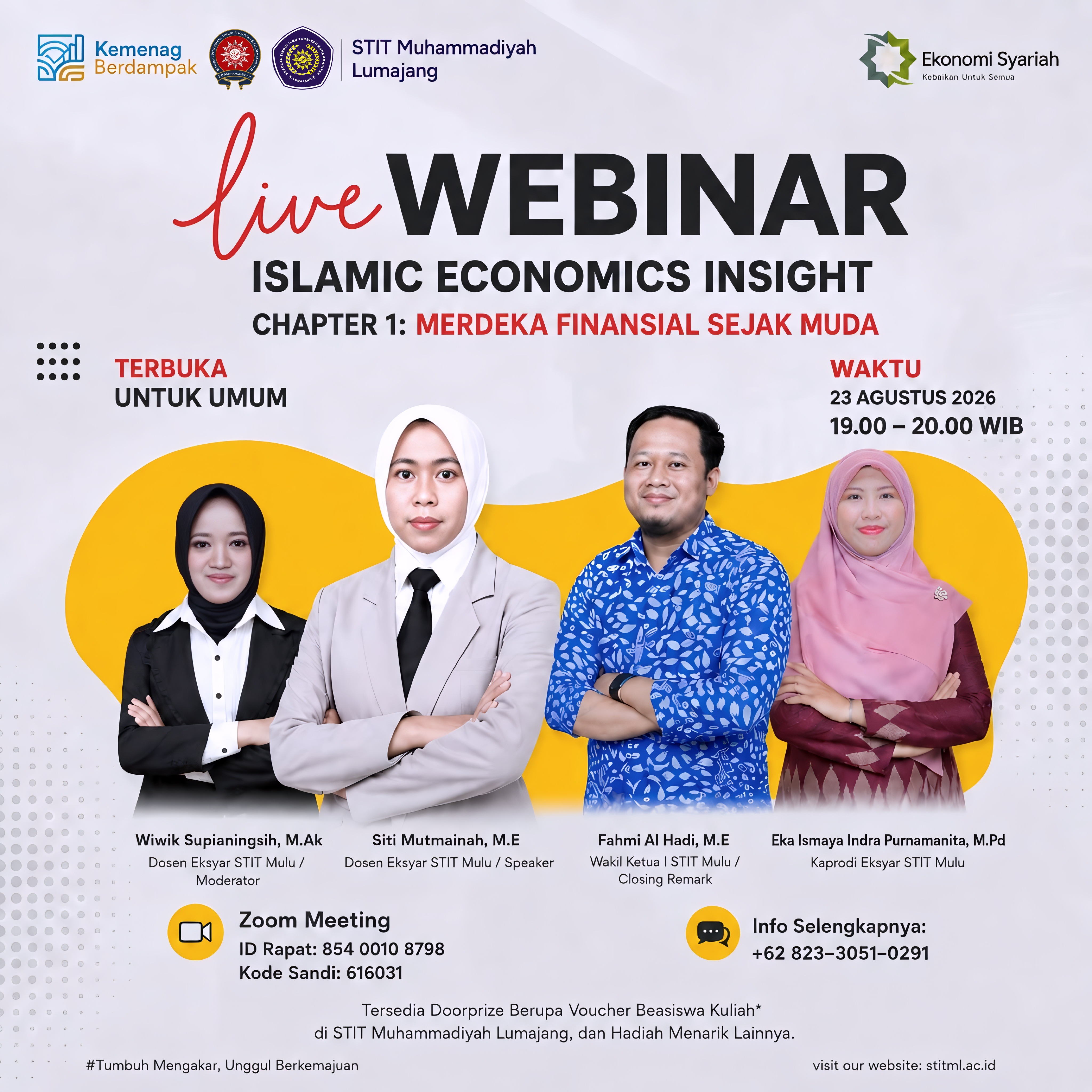 Webinar Islamic Economics Insight Chapter 1  "Merdeka Finansial Sejak Muda"